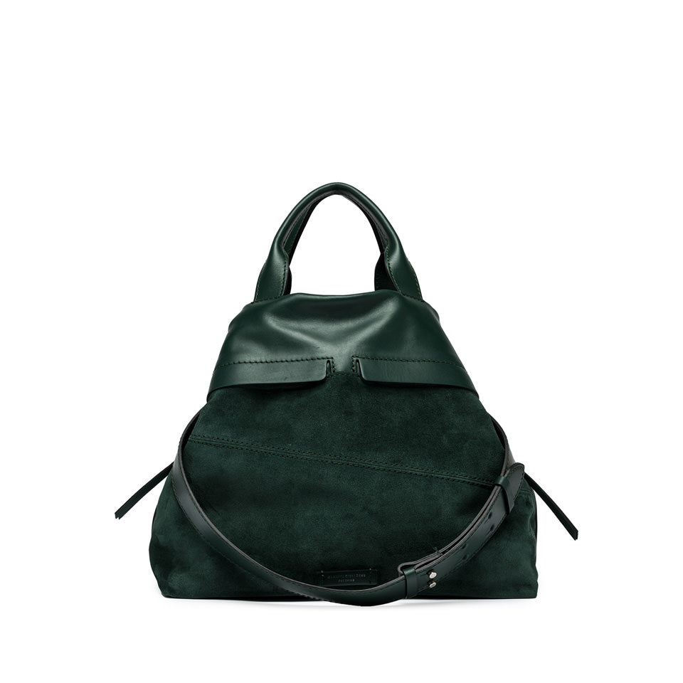 Borsa a mano Duna suede verde