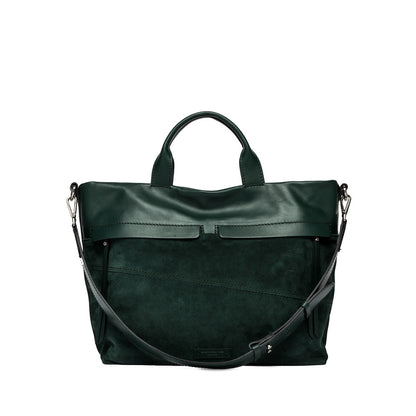 Borsa a mano Duna suede verde