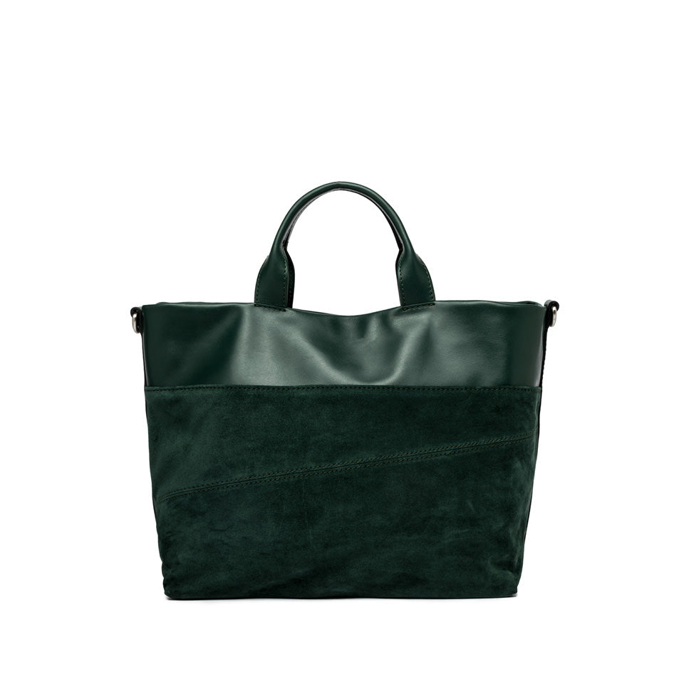 Borsa a mano Duna suede verde