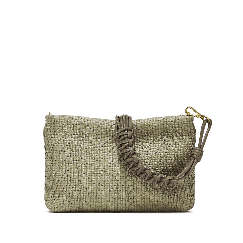 Borsa a spalla Brenda in paglia salvia